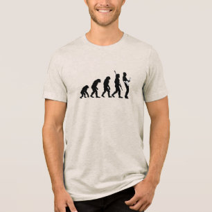 Evolutie van de man gitarist – Muziekliefhebber C Tri-Blend Shirt