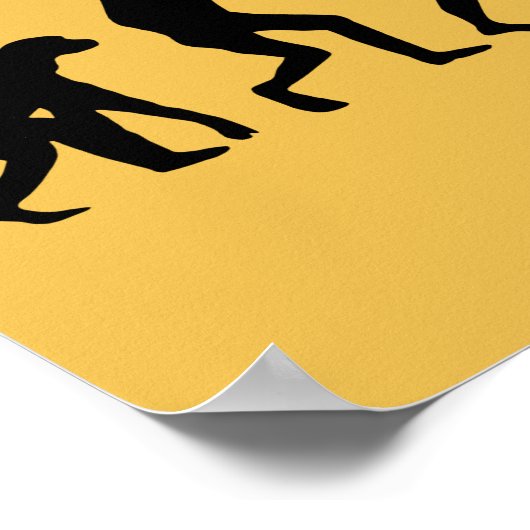 Evolutie van de Man-motocross-sprint Poster (Hoek)