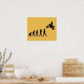 Evolutie van de Man-motocross-sprint Poster (Keuken)