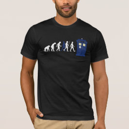 Evolutie van de mens - Blue Police Box 5 T-shirt