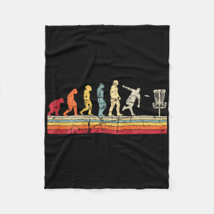 Evolutie Van De Mens Frisbee Golfer Retro Vintage  Fleece Deken