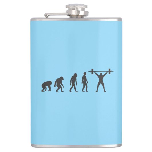 Evolutie van de mens heupfles (Voorkant)