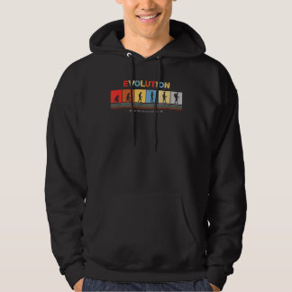Evolutie van de mens in een wandelwagen 70 hoodie