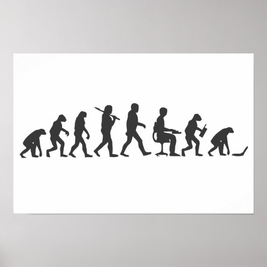 Evolutie van de mens Laptop Poster (Voorkant)
