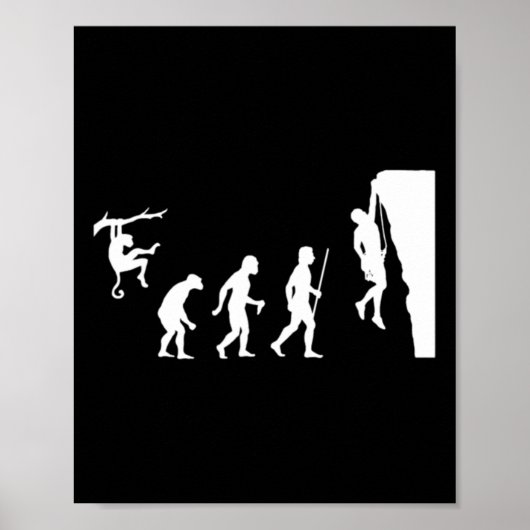 Evolutie Van De Mens Rots klimmen Poster (Voorkant)