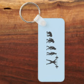 Evolutie van de mens sleutelhanger (Voorkant)