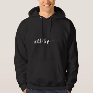 Evolutie van de mens vliegvissen hoodie