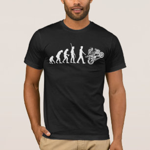 Evolutie van de motorfietser t-shirt