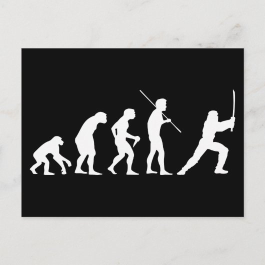 Evolutie van de Ninja - van man tot ninja Briefkaart (Voorkant)