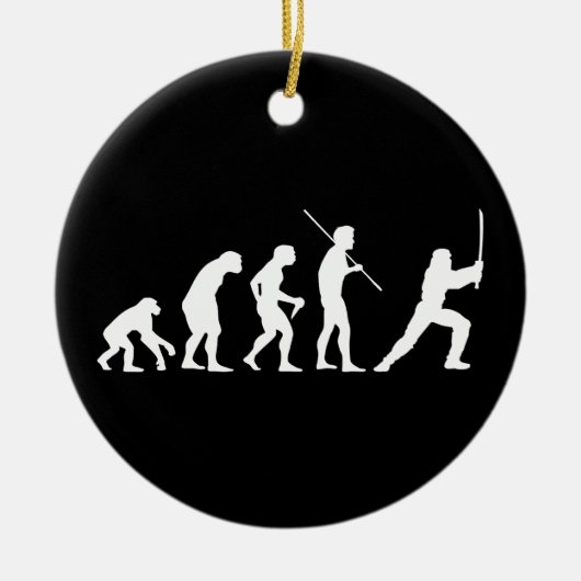 Evolutie van de Ninja - van man tot ninja Keramisch Ornament (Voorkant)