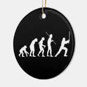 Evolutie van de Ninja - van man tot ninja Keramisch Ornament (Links)