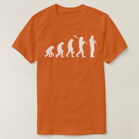 Evolutie van de Oboe Player T-shirt (Design voorkant)