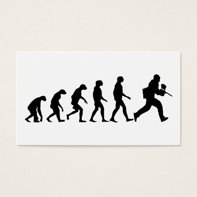 Evolutie van de Paintball Visitekaartjes (Voorkant)