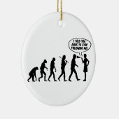 Evolutie van de pepperspuit voor vrouwen - grappig keramisch ornament (Rechts)