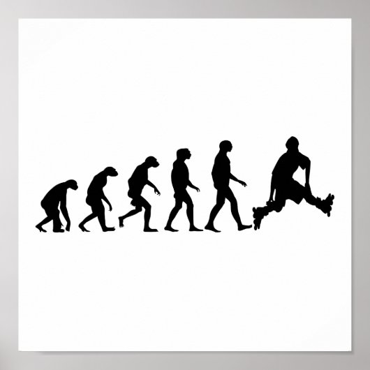Evolutie van de Rollerblading Poster (Voorkant)