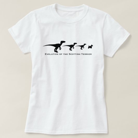 Evolutie van de Schotse Terriër T-shirt (Design voorkant)
