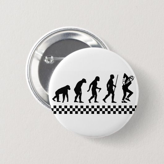 Evolutie van de Ska Badge Ronde Button 5,7 Cm (Voorkant /achterkant)
