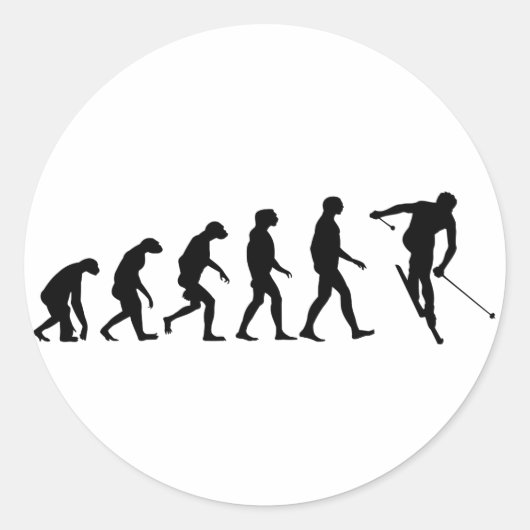 Evolutie van de Ski Ronde Sticker (Voorkant)