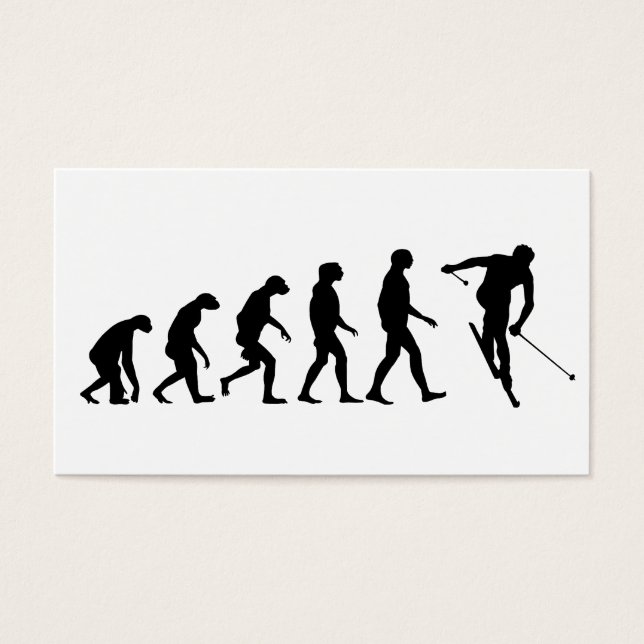 Evolutie van de Ski Visitekaartje (Voorkant)