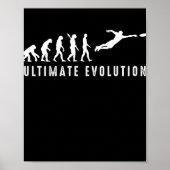  Evolutie van de Ultimate Frisbee Sport Poster (Voorkant)