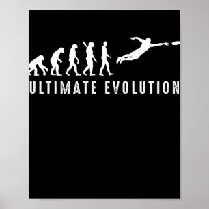 Evolutie van de Ultimate Frisbee Sport Poster