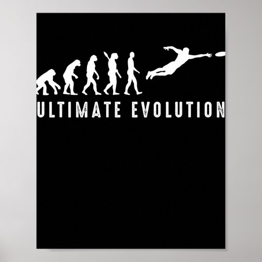  Evolutie van de Ultimate Frisbee Sport Poster (Voorkant)