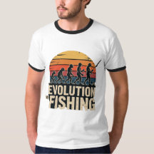 Evolutie van de Vissen - Retro Visser Zonsondergan