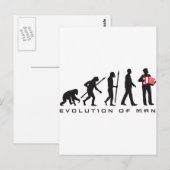 evolutie van de zeilor van de man accordeon player briefkaart (Voorkant / Achterkant)