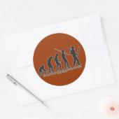 Evolutie van de Zombie Hunter Ronde Sticker (Envelop)