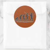 Evolutie van de Zombie Hunter Ronde Sticker (Tas)