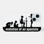 "Evolutie van een Afvallige" iPhone 15 Case (Achterkant horizontaal)