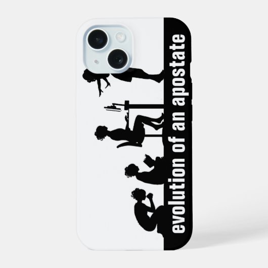 "Evolutie van een Afvallige" iPhone 15 Case (Achterkant)