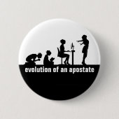 "Evolutie van een afvallige" Ronde Button 5,7 Cm (Voorkant)
