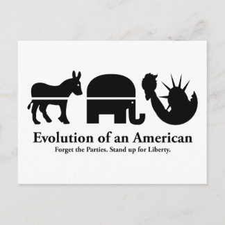 Evolutie van een Amerikaan Briefkaart