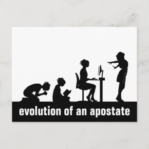 "Evolutie van een apostaat" Briefkaart