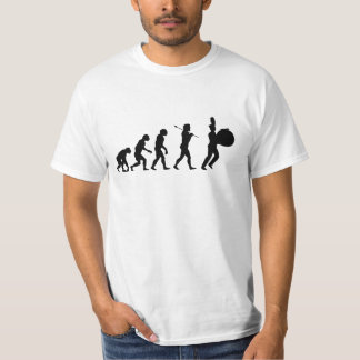 Evolutie van een Bass Drummer (basiswit) T-shirt