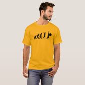 Evolutie van een Bass Drummer (lichte kleuren) T-shirt (Voorkant volledig)
