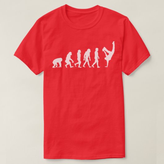 Evolutie van een breakdancer Funny Dancing cadeau T-shirt (Design voorkant)