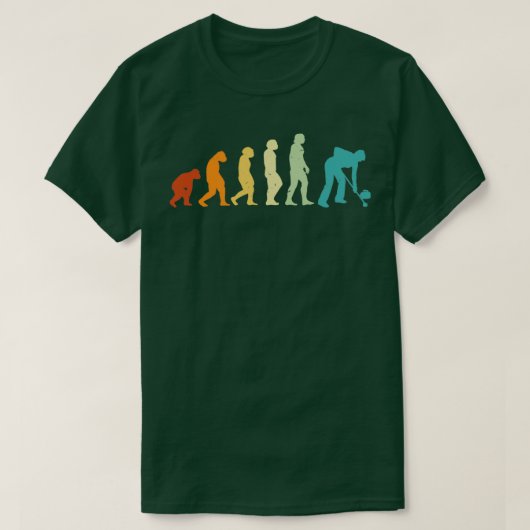 Evolutie van een Curling Player T-shirt (Design voorkant)