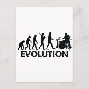 Evolutie van een drummer briefkaart