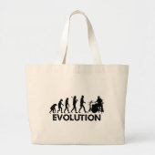 Evolutie van een drummer grote tote bag (Voorkant)