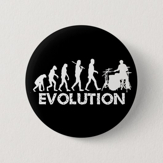 Evolutie van een drummer ronde button 5,7 cm (Voorkant)