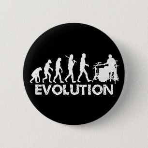 Evolutie van een drummer ronde button 5,7 cm