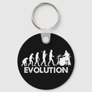 Evolutie van een drummer sleutelhanger
