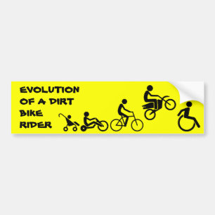 Evolutie Van Een Motorcross Bumper Voor Dirtbike W Bumpersticker