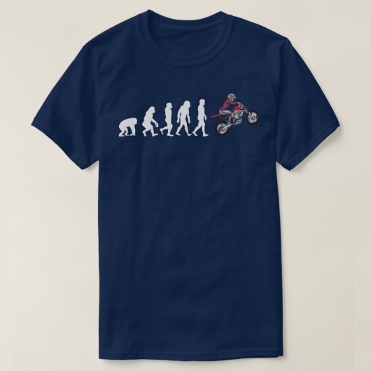 Evolutie van een motorcross meisje 1 t-shirt (Design voorkant)