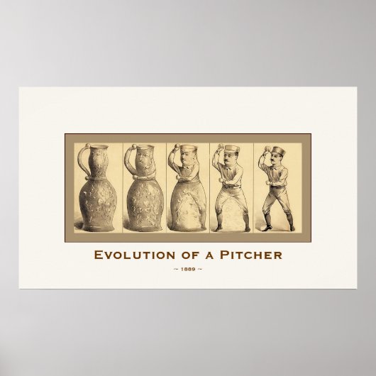 Evolutie van een Pitcher ~ 1889 ~  Fine Art Poster (Voorkant)