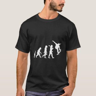 Evolutie van een skateboarder skateboard Kickflip T-shirt