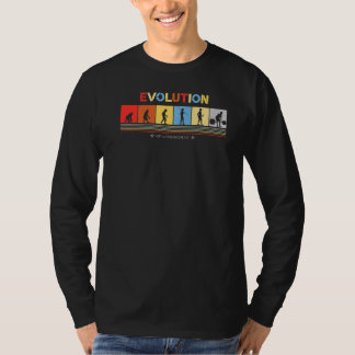 Evolutie van een sterke retro look van de jaren 70 t-shirt