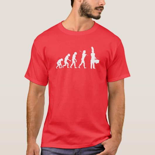 Evolutie van een Tenor Drummer (donkere kleuren) T-shirt (Voorkant)